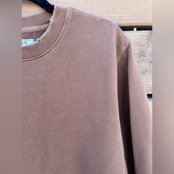 NWT Sandrine Rose x Free people Burnt Color sweatshirt, mid weight, Size Small - Picture 4 of 10
